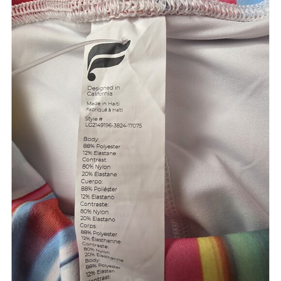 NWT Fabletics Athletic Set Size 1X Multicolor Cropped Leggings Top Power Hold - Picture 6 of 16